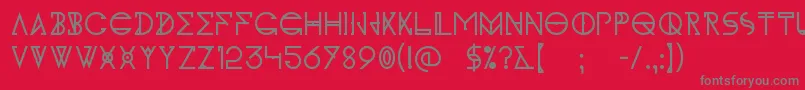 KhIdonx Font – Gray Fonts on Red Background