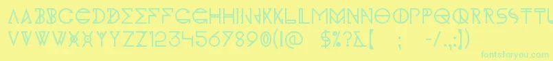 KhIdonx Font – Green Fonts on Yellow Background