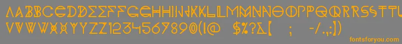 KhIdonx Font – Orange Fonts on Gray Background