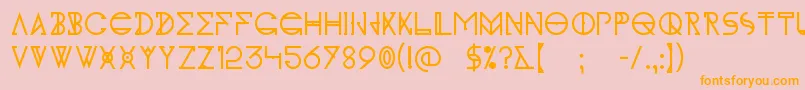 KhIdonx Font – Orange Fonts on Pink Background