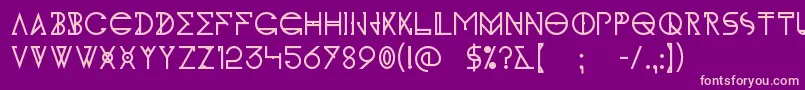 KhIdonx Font – Pink Fonts on Purple Background