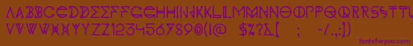 KhIdonx Font – Purple Fonts on Brown Background