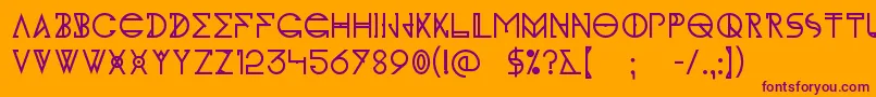 KhIdonx Font – Purple Fonts on Orange Background
