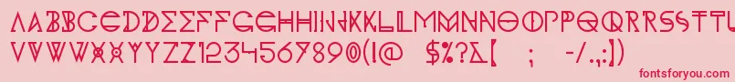 KhIdonx Font – Red Fonts on Pink Background