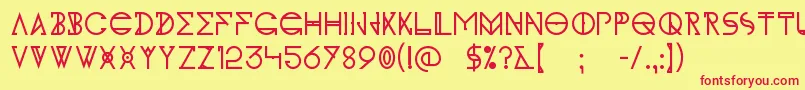 KhIdonx Font – Red Fonts on Yellow Background