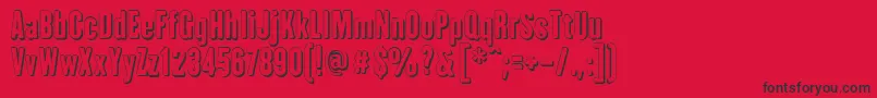 IAmHueca Font – Black Fonts on Red Background