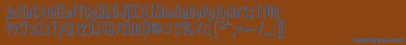 IAmHueca Font – Blue Fonts on Brown Background