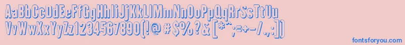 IAmHueca Font – Blue Fonts on Pink Background