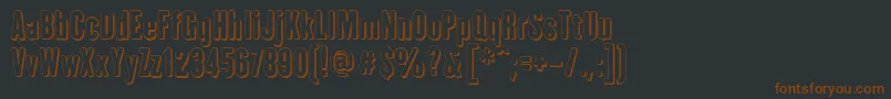 IAmHueca-fontti – ruskeat fontit mustalla taustalla
