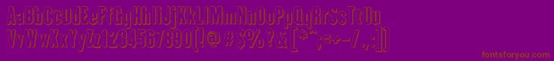 Шрифт IAmHueca – коричневые шрифты на фиолетовом фоне