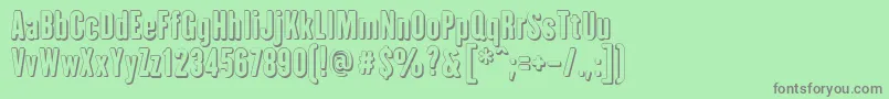 IAmHueca Font – Gray Fonts on Green Background