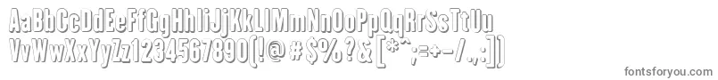 IAmHueca-fontti – harmaat kirjasimet valkoisella taustalla