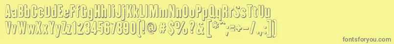IAmHueca Font – Gray Fonts on Yellow Background