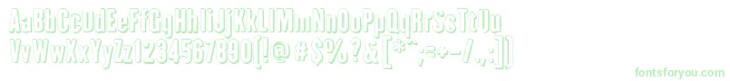 Шрифт IAmHueca – зелёные шрифты на белом фоне