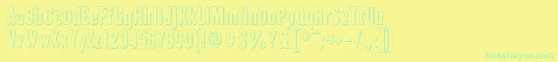 IAmHueca-fontti – vihreät fontit keltaisella taustalla
