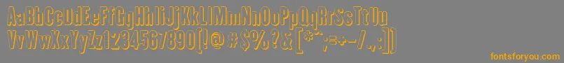 Шрифт IAmHueca – оранжевые шрифты на сером фоне