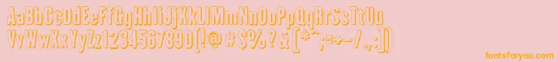 IAmHueca Font – Orange Fonts on Pink Background