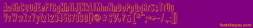 Шрифт IAmHueca – оранжевые шрифты на фиолетовом фоне