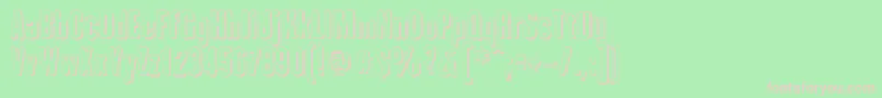 IAmHueca-Schriftart – Rosa Schriften auf grünem Hintergrund