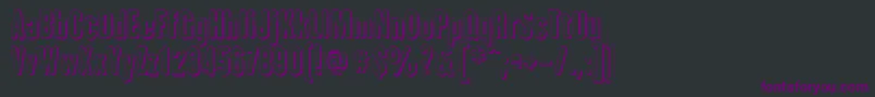 IAmHueca-fontti – violetit fontit mustalla taustalla