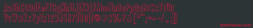 IAmHueca Font – Red Fonts on Black Background