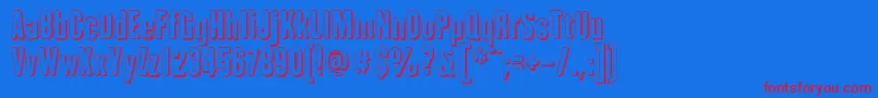 IAmHueca-fontti – punaiset fontit sinisellä taustalla