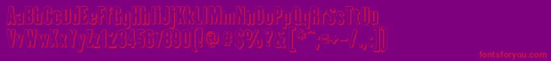 IAmHueca-fontti – punaiset fontit violetilla taustalla