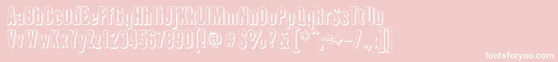 フォントIAmHueca – ピンクの背景に白い文字