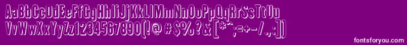 フォントIAmHueca – 紫の背景に白い文字