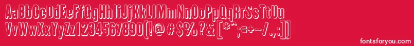 IAmHueca Font – White Fonts on Red Background