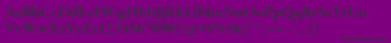 GaramondpremrproSmbdsubh Font – Black Fonts on Purple Background