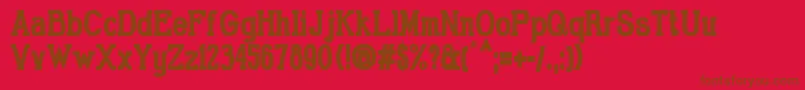 GabrielSerifCondensedBold Font – Brown Fonts on Red Background