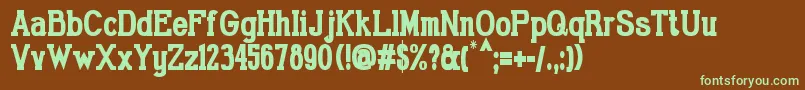 Police GabrielSerifCondensedBold – polices vertes sur fond brun