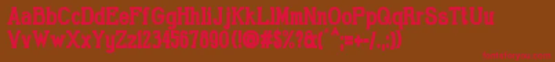 GabrielSerifCondensedBold Font – Red Fonts on Brown Background