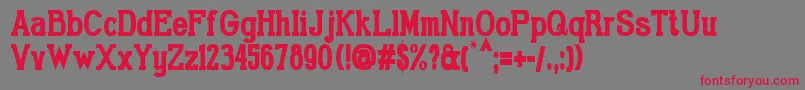 GabrielSerifCondensedBold Font – Red Fonts on Gray Background