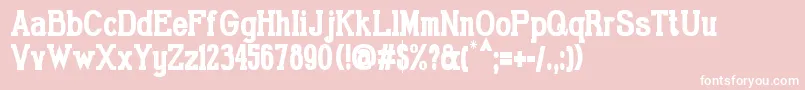 GabrielSerifCondensedBold-Schriftart – Weiße Schriften auf rosa Hintergrund