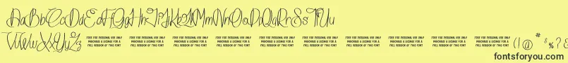 IslandOfDreams Font – Black Fonts on Yellow Background