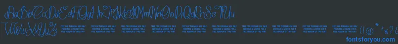 IslandOfDreams Font – Blue Fonts on Black Background