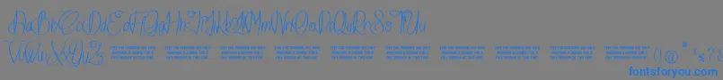 IslandOfDreams-Schriftart – Blaue Schriften auf grauem Hintergrund