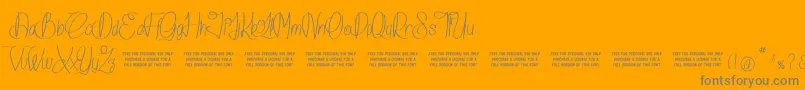 IslandOfDreams-Schriftart – Graue Schriften auf orangefarbenem Hintergrund