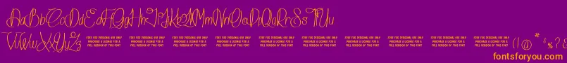 IslandOfDreams Font – Orange Fonts on Purple Background