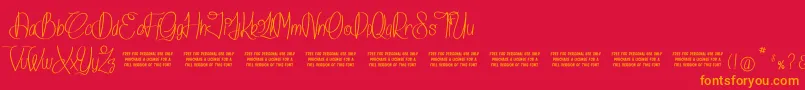 IslandOfDreams Font – Orange Fonts on Red Background