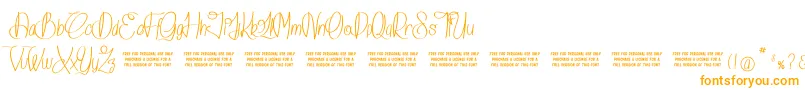 IslandOfDreams Font – Orange Fonts on White Background