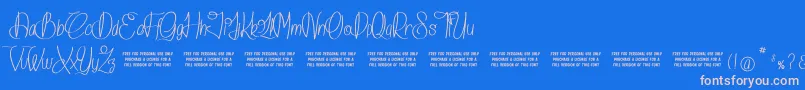 IslandOfDreams Font – Pink Fonts on Blue Background