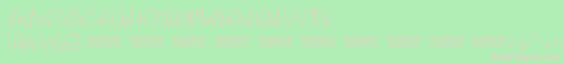 IslandOfDreams Font – Pink Fonts on Green Background