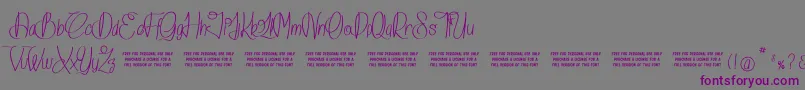 IslandOfDreams Font – Purple Fonts on Gray Background