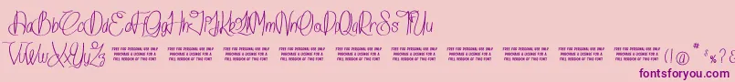 IslandOfDreams Font – Purple Fonts on Pink Background