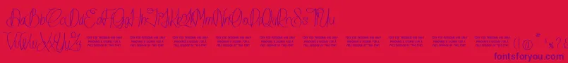 IslandOfDreams Font – Purple Fonts on Red Background