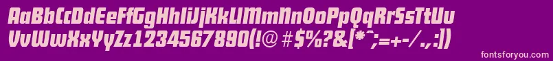 DekodisplayserialBolditalic Font – Pink Fonts on Purple Background