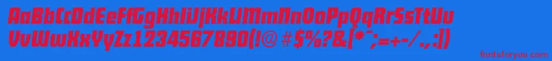 fuente DekodisplayserialBolditalic – Fuentes Rojas Sobre Fondo Azul